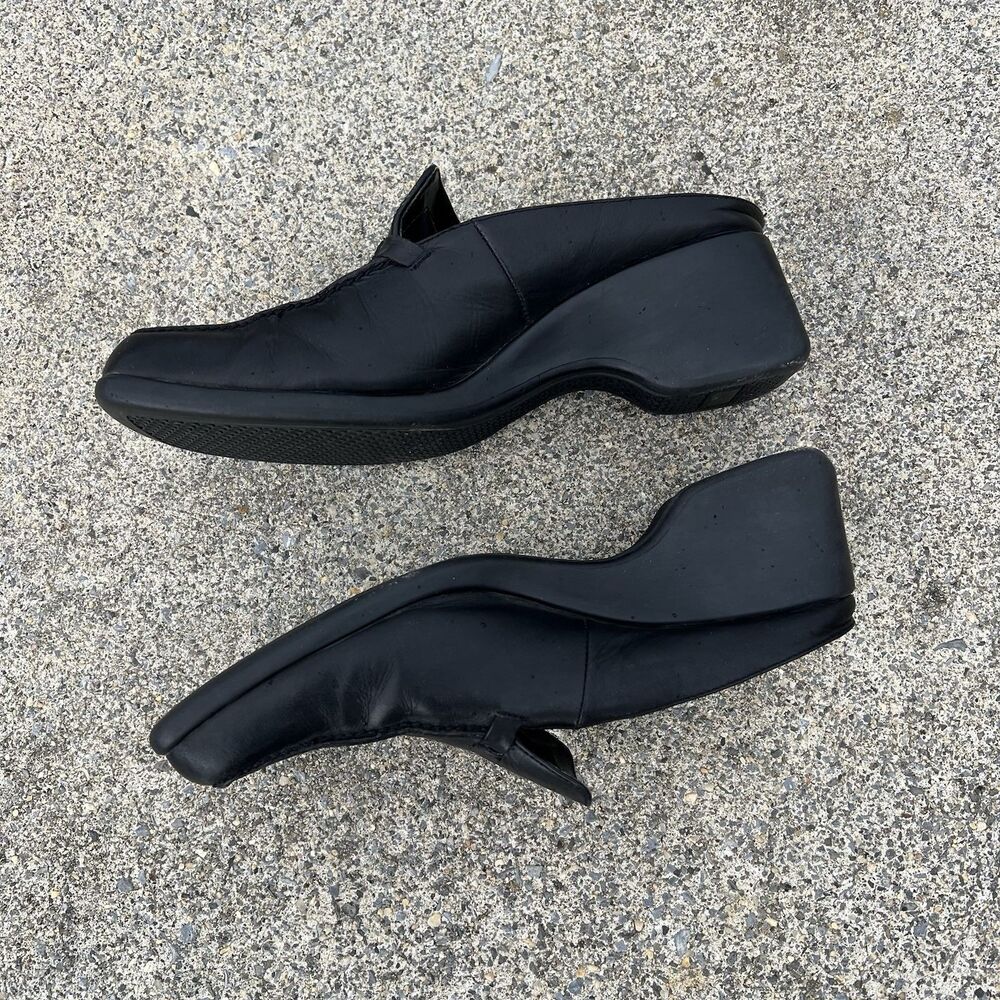 Vintage 90s Leather Slip on Mule Slides - Picture 4 of 10